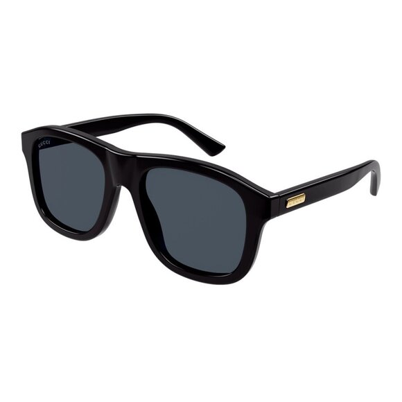 NEW Gucci GG1316S 001 Black Grey Square Unisex Sunglasses Gucci GG1316S - Picture 1 of 2